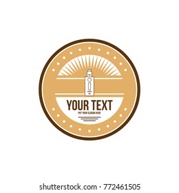 electric cigarette badge label template vector art