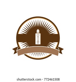 electric cigarette badge label template vector art