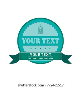 electric cigarette badge label template vector art