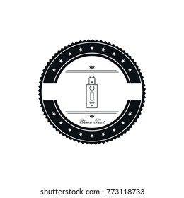 electric cigarette badge label template vector art