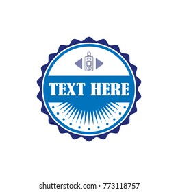 electric cigarette badge label template vector art