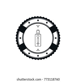 electric cigarette badge label template vector art