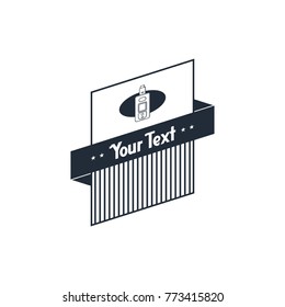 electric cigarette badge label template vector art