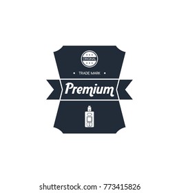 electric cigarette badge label template vector art