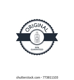 electric cigarette badge label template vector art