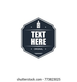 electric cigarette badge label template vector art