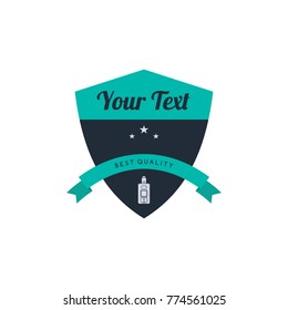 electric cigarette badge label template vector art