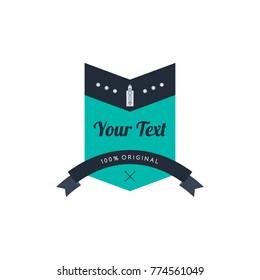 electric cigarette badge label template vector art