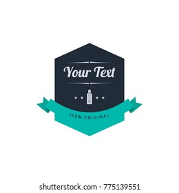 electric cigarette badge label template vector art