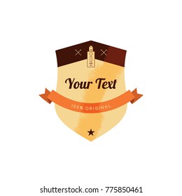 electric cigarette badge label template vector art