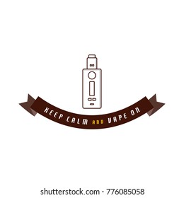 electric cigarette badge label template vector art