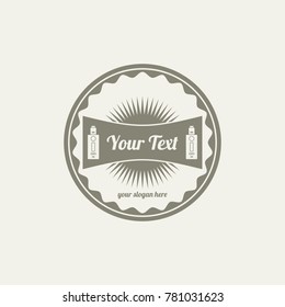 electric cigarette badge label template vector art