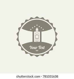 electric cigarette badge label template vector art