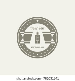 electric cigarette badge label template vector art