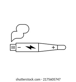 Electric cigarette icon design isolated on white background