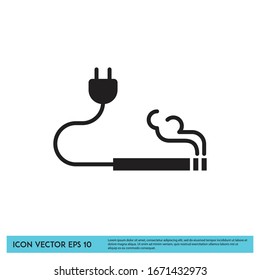 ícono de cigarrillo eléctrico elemento de diseño vectorial eps 10