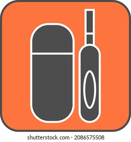 Elektrische Zigaretteniqos, Illustration, Vektorgrafik, auf weißem Hintergrund.