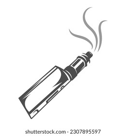 Ilustración de diseño del logotipo del cigarrillo eléctrico