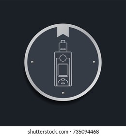 electric cigarette mod badge label stamp - vaporizer vector art