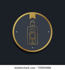 electric cigarette mod badge label stamp - vaporizer vector art