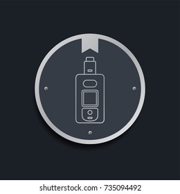 electric cigarette mod badge label stamp - vaporizer vector art