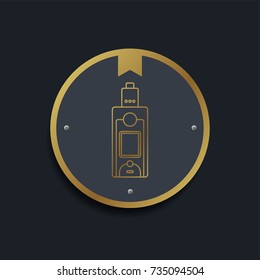 electric cigarette mod badge label stamp - vaporizer vector art