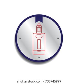 electric cigarette mod badge label stamp - vaporizer vector art