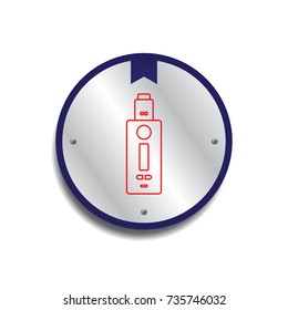electric cigarette mod badge label stamp - vaporizer vector art