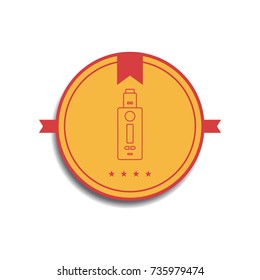 electric cigarette mod badge label stamp - vaporizer vector art