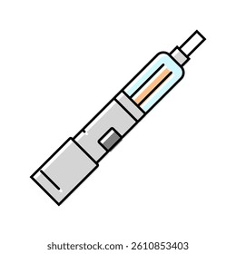 electric cigarette nicotine color icon vector. electric cigarette nicotine sign. isolated symbol illustration