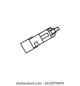 electric cigarette nicotine isometric icon vector. electric cigarette nicotine sign. isolated symbol illustration