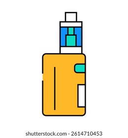 electric cigarette nicotine line icon vector. electric cigarette nicotine sign. isolated symbol illustration