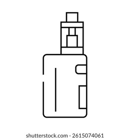 electric cigarette nicotine line icon vector. electric cigarette nicotine sign. isolated contour symbol black illustration