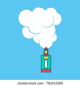 electric cigarette personal vaporizer cloud maker vector art