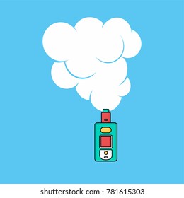 electric cigarette personal vaporizer cloud maker vector art