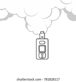 electric cigarette personal vaporizer cloud maker vector art