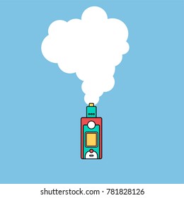 electric cigarette personal vaporizer cloud maker vector art