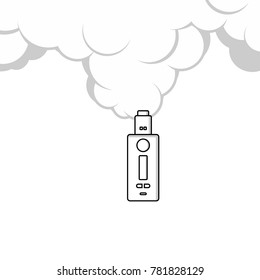 electric cigarette personal vaporizer cloud maker vector art