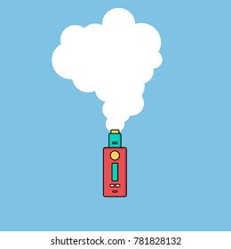electric cigarette personal vaporizer cloud maker vector art