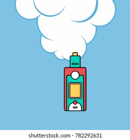 electric cigarette personal vaporizer cloud maker vector art