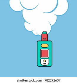 electric cigarette personal vaporizer cloud maker vector art