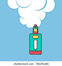 electric cigarette personal vaporizer cloud maker vector art