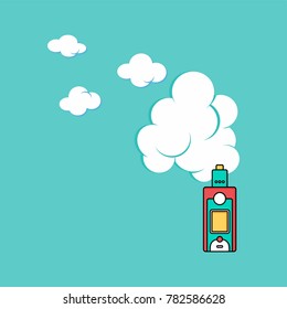 electric cigarette personal vaporizer cloud maker vector art