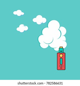 electric cigarette personal vaporizer cloud maker vector art