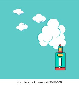 electric cigarette personal vaporizer cloud maker vector art