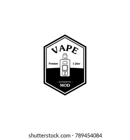 electric cigarette personal vaporizer e-cigarette retro label badge vector
