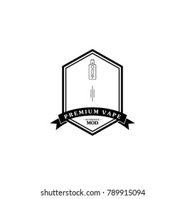 electric cigarette personal vaporizer e-cigarette retro label badge vector