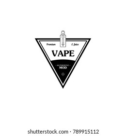 electric cigarette personal vaporizer e-cigarette retro label badge vector