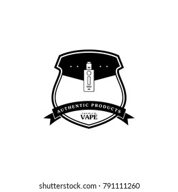 electric cigarette personal vaporizer e-cigarette retro label badge vector