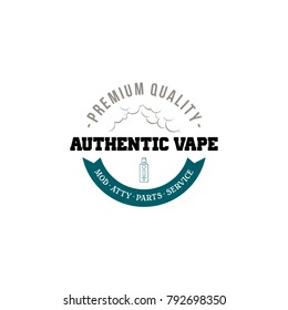 electric cigarette personal vaporizer e-cigarette retro label badge vector